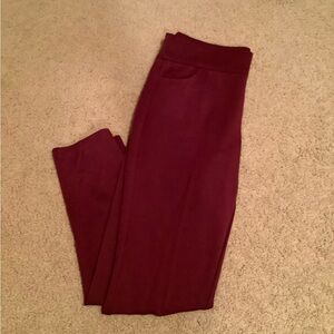 Elegant Burgundy Women's Pants